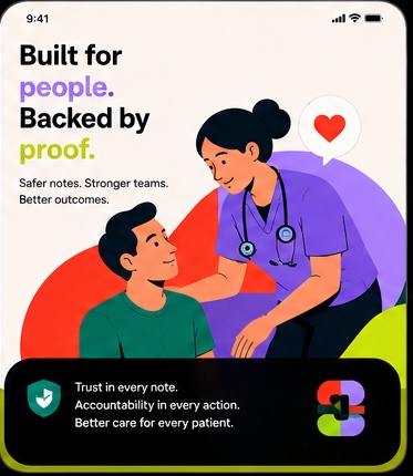 Built for people, backed by proof: illustrated clinician and patient